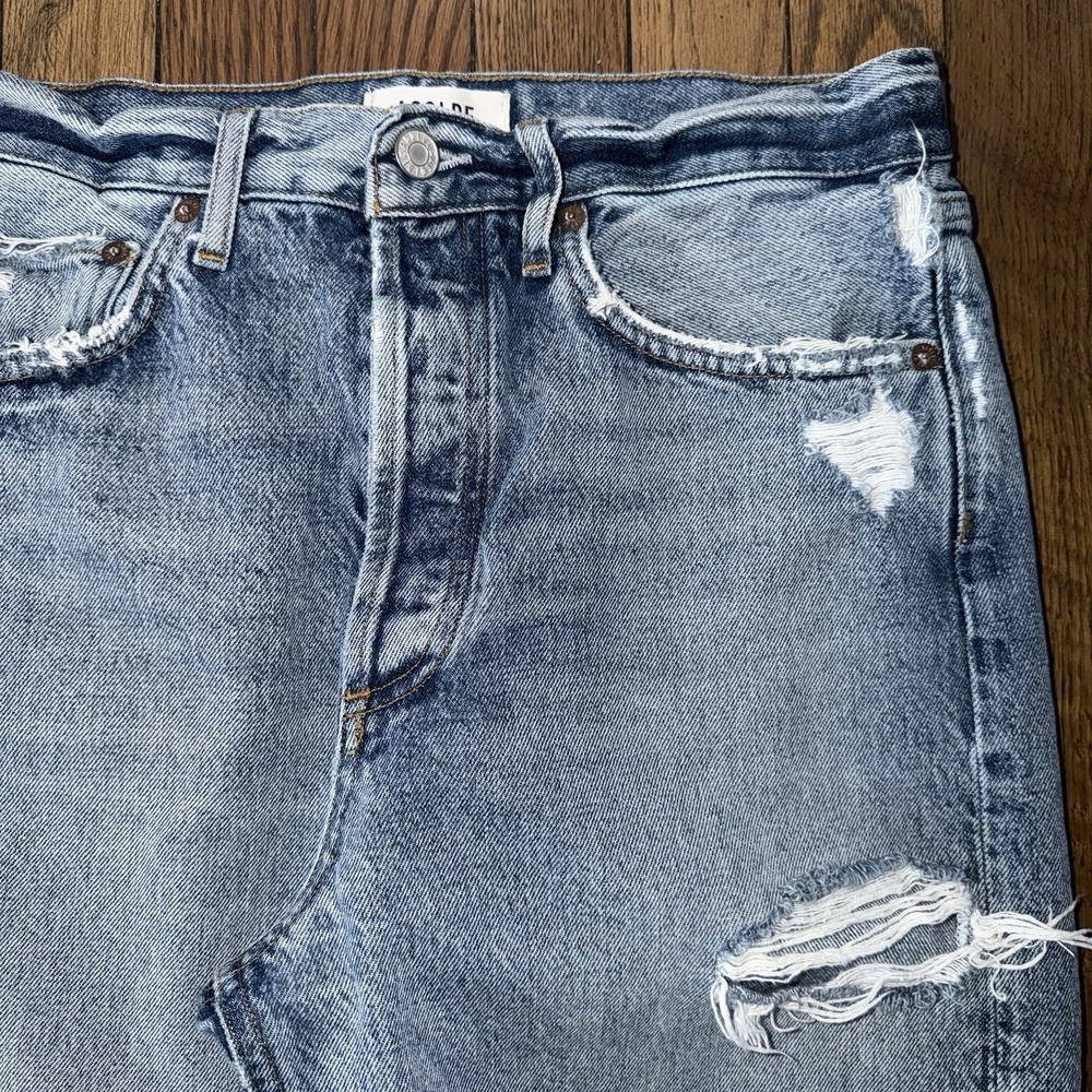 Agolde Women's 90's Jean Loose Fit Ripped Denim Size 26 - Picture 12 of 16